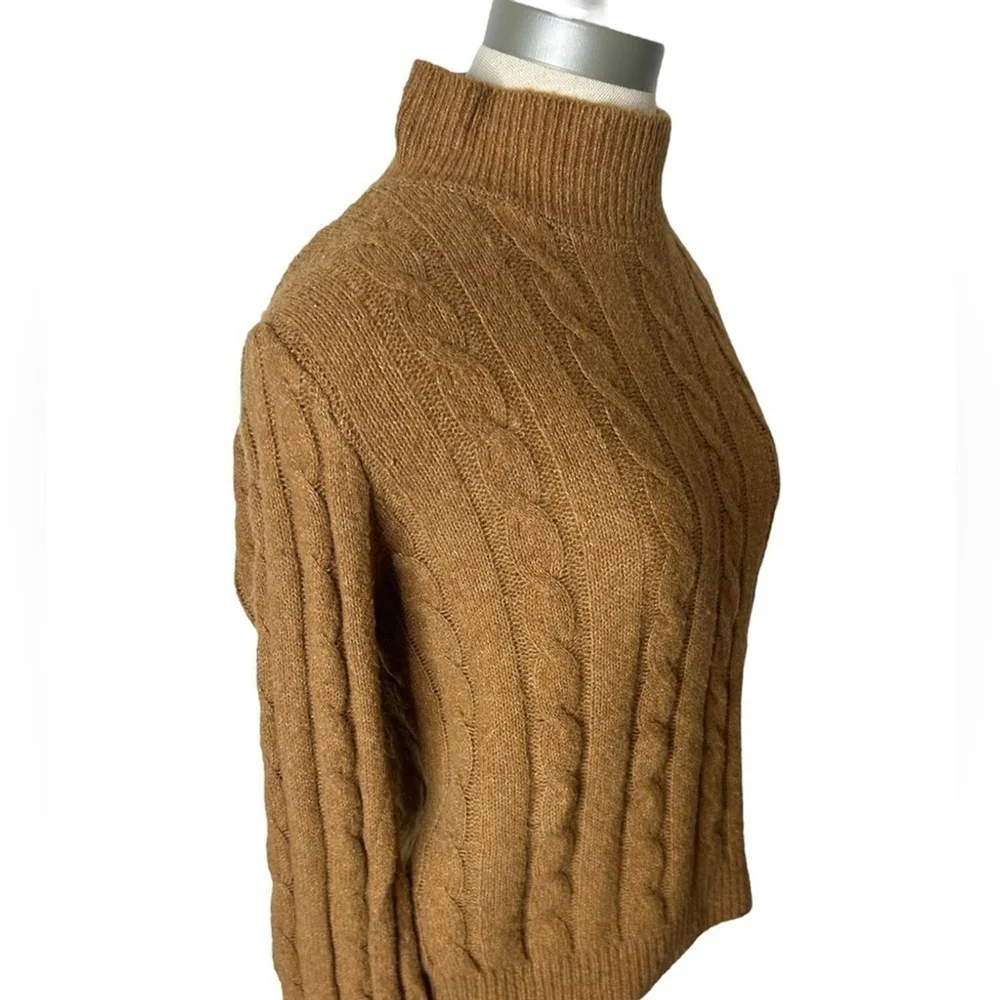 Hippie Rose Women’s Tawny High Neck Back Cutout Long Sleeve Knit Sweater Small